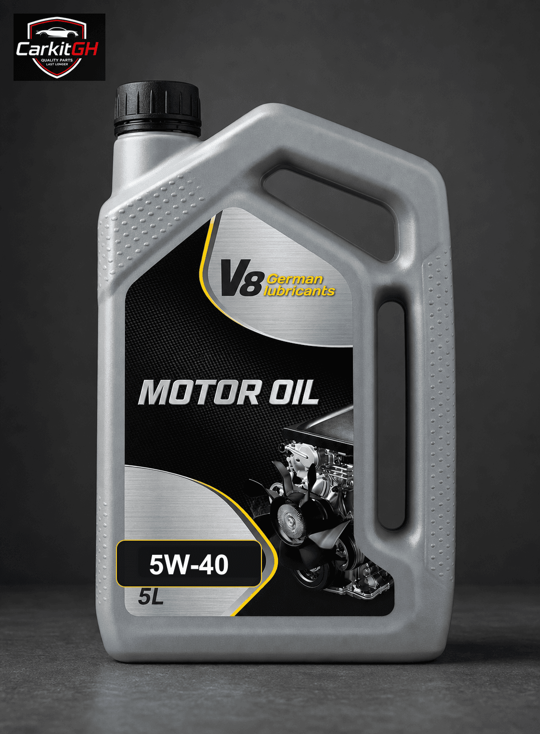 Reference photo for V8 German Lubricants 5W-40 Engine Oil 5L; CarKit will send photos of the actual available part before purchase